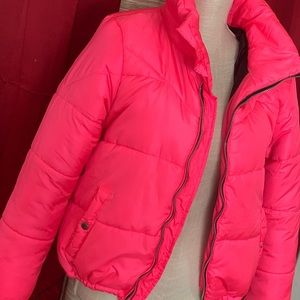 HANDMADE HOT PINK PUFF JACKET